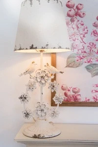 lamp shades Floral Bird umbrella bed side custom indoor decorative Vintage night bedside lighting table lamp