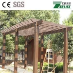 Landscape Gazebo customized WPC pergola with WPC decking