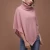 Import Latest designs stylish 100% cashmere poncho wholesale cashmere turtleneck sweater poncho women from China