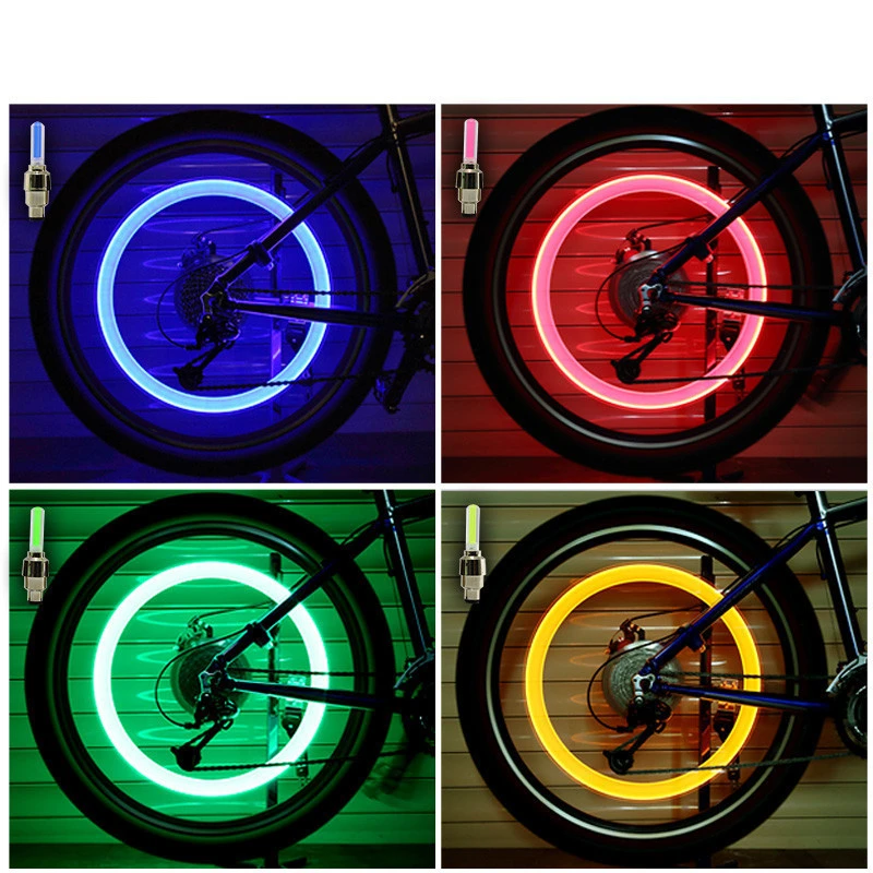 Led Flash Tyre Valve Cap Light For Car Bike Bicycle Motorbicycle Wheel Light Tire Light