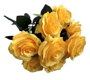 LFR122 stock  wholesale 9  heads artificial French style wedding rose bouquet  artificial flower