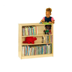 Library montessori wooden book shelf primary school furniture for kids