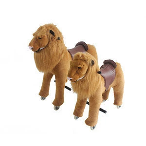 Lion Ride On Pony Horse Riding Mechanical Toys Animal Ride Toy