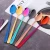 Import Long handle  304 stainless steel  multi-colors  ice cream/dessert spoon from China