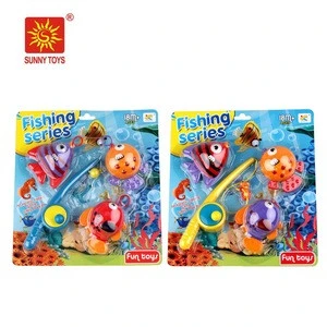 Lovely plastic summer fishing game toy for kid bath play