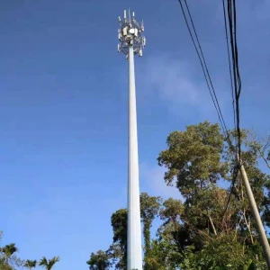 Low Maintenance Self Erecting Galvanised Cell Telecom Communication GSM Monopole Antenna Tower