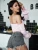 Import Low Price Custom Women Off The Shoulder Slim Top Baby Pink Polka Dot Top For Women Korean from China