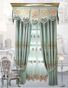 luxury european style blackout curtain with valance