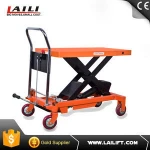 Manual Hydraulic Mechanical Scissor Lift Table With Wheels