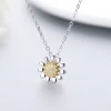 manufacturer fashion daisy 925 sterling silver zircon necklace for women