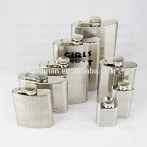 manufacturer provide hip flask stainless steel in various capacity