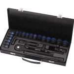 Manufacturers supply 24 sets of manganese phosphate socket wrench auto repair hardware tools