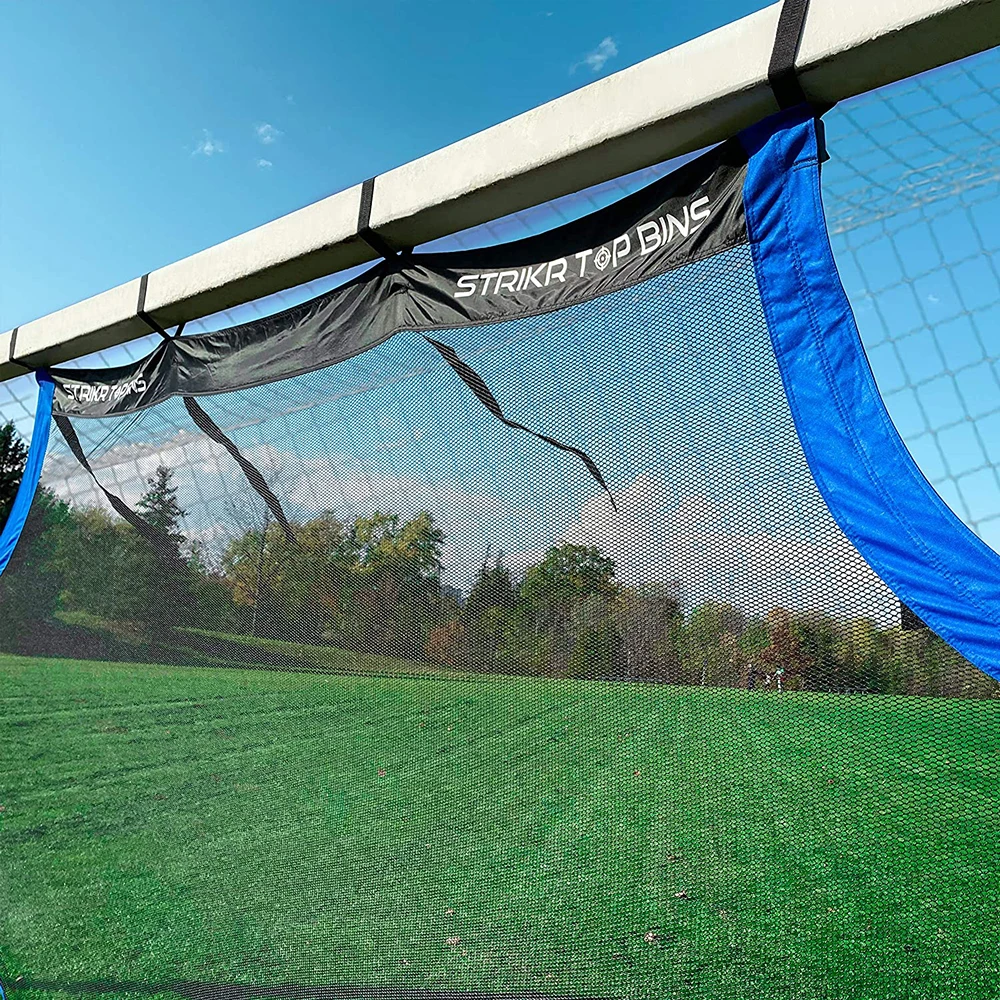 Manufacturers wholesale full size 24 ft x 8 goal and youth training soccer target wall net