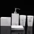 Import Marble grain home bathroom five-piece wash sets toothbrush holder soap dish hotel resin bathroom set from China