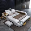 Master bedroom smart massage double bed 1.8m wedding bed modern minimalist projector function tatami leather bed