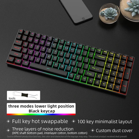 Waytech Keyboard Buy Mathew Tech Honor100 Mechanical Keyboard 100keys Rgb Bluetooth/2.4g ...