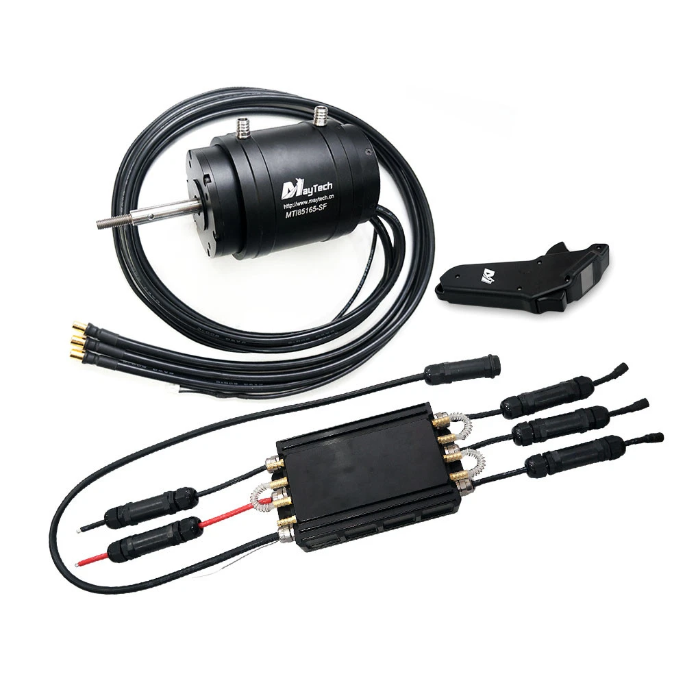 Maytech Watercooled 85165 Motor Kit with 300A ESC MTSKR1905WF Waterproof Remote for Electric Surfboard RC Boat