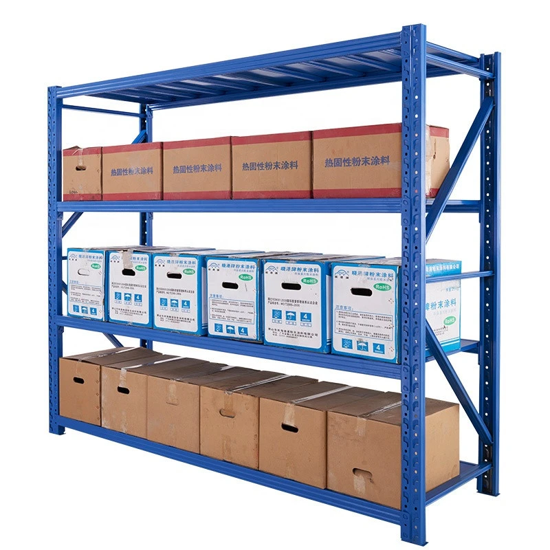 Medium duty wide span shelving storage stacking racks steel shelves unit