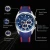 Import MEGALITH Sports Men&#39;S Sports Quartz Gift Watch Blue Red Waterproof Timer Wrist Watch For Male Chronograph Clock Silicone Rubber from China