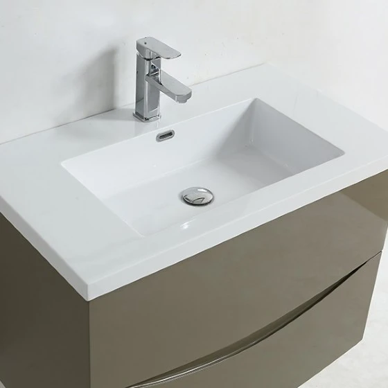 Melamine Bathroom Furniture Bathroom Vanity with Sink and Side Panel Mirror