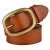 Import Men 100% Full Grain Genuine Leather Belt With Round Buckle from China