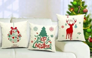 Merry Christmas Gift Pillow Case Fashion Home Sofa Cushion Cover Seat Covers
