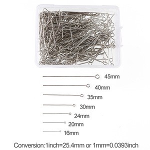 Metal Gold Bronze silver Eye Pins Head Pin Needles for Beads Jewelry Making Connector for DIY jewelry making