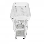 Metal Mobile Utility Rolling Cart 3 Tiers Storage Trolley Cart kitchen vegetable trolley