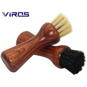Mini horse hair brush for cleaning and polishing shoes/leather goods/bags