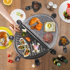 mini stone grill Plate small barbecue Smokeless Indoor BBQ electric grill machine