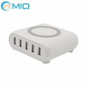MIQ cell phone USB charging station kiosk with 5 ports for public