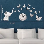 Mirrored Grandfather Floor Clock Silver Roman Numeral Quartz Decorate Diy Wall Modern 3d Acrylic Living Room Single Face Needle