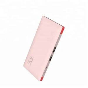 Mobile Phone accessories 10000mah Power banks Ultra slim with dual built-in cable