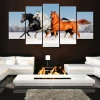 Modern Canvas Painting Art Picture Of The Wall 5 Pieces Animal Horse Pentium Home Decor Room Modular HD Printed Picture Frame