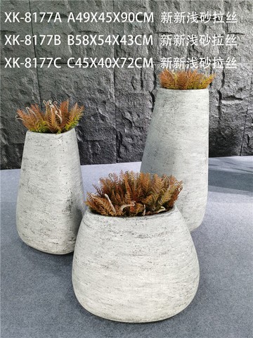 Modern flowerpot Fiberglass  pots planters Green Plant flowerpot decoration