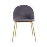 Modern genuine restaurant room fabric luxury dining chair