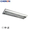 Modern Office Silver Color Aluminum LED Grille Lamp With Louver Reflector