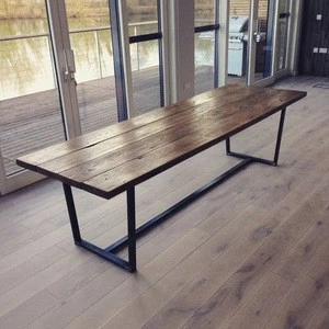 Modern solid wood dining table design, wood rustic dining table