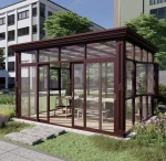 Modular Prefab Four Season hotel sunroom tempered glass aluminum alloy frame swimming pool villa
