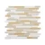 Import Moonight Cheap Strip White and Yellow Natural Marble Glass Mosaic from China