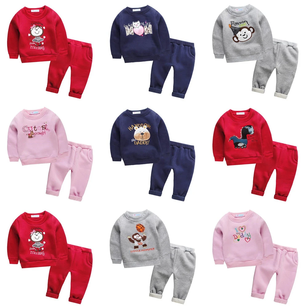 Mudkingdom children autumn and winter baby wear hoodies boy and girl clothingbaby sports set