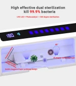 Multi-Func Antibacteria Automatic Uv Santilizer Wall Mount Toothpaste Dispense And Toothbrush Holder With Uv Holder