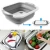 Import Multi-function Plastic Silicone Dish Tub Collapsible Cutting Board eco 2-in-1 set colander strainer and bowl over the sink from China