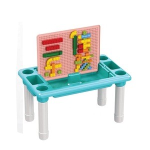 Multifunctional building blocks table 316pcs plastic brick toys educational building blocks toy for kids