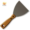 Multifunctional putty knife carbon steel blade with wooden handle for cleaning filling and applying
