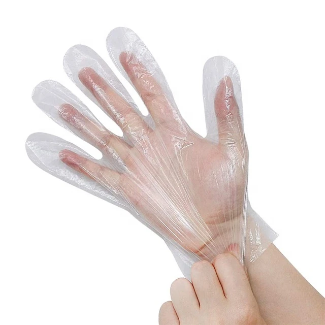 Multipurpose Disposable Clear Transparent HDPE Kitchen Food Grade Plastic Biodegradable PE Gloves