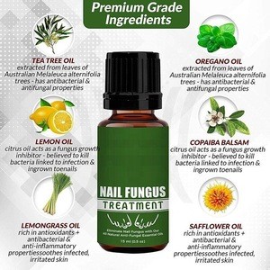 Nail &amp; Toenail Fungus Treatment Natural Anti Fungal Nail Balm with Tea Tree Oil 100% Pure Liquid Homeopathic Infection Fighter