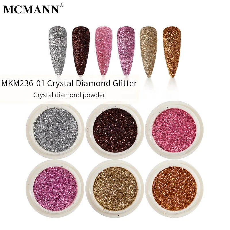 Nail Polish Glitter Powder Crystal Diamond Wholesale 36 Color Nail Gel Polish Pigment Nail Decorate