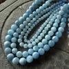 natural aquamarine stone gemstone beads natural round stone loose beads