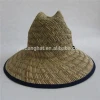 natural hollow straw bucket hat with string